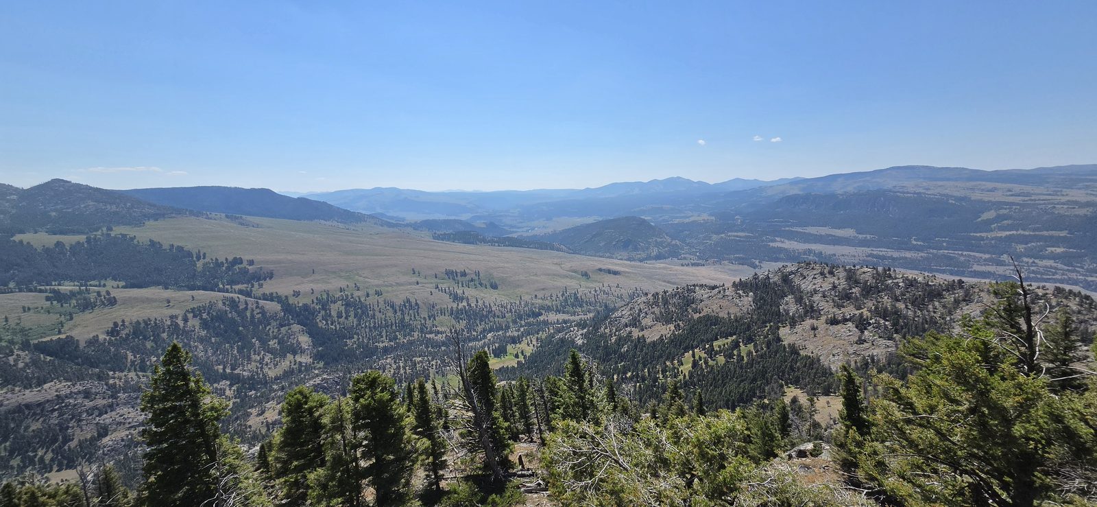 A little bit of smoke, but still a great view. (I think it got a lot smokier right after our trip, so we probably lucked out here.)