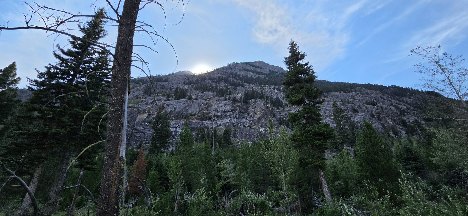 The west side of Hellroaring Mountain really is impressive from the base.